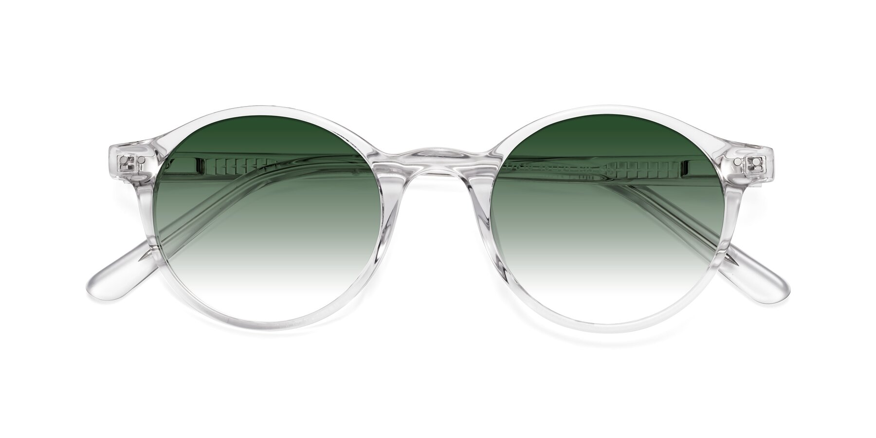 Folded Front of Jardi in Clear with Green Gradient Lenses
