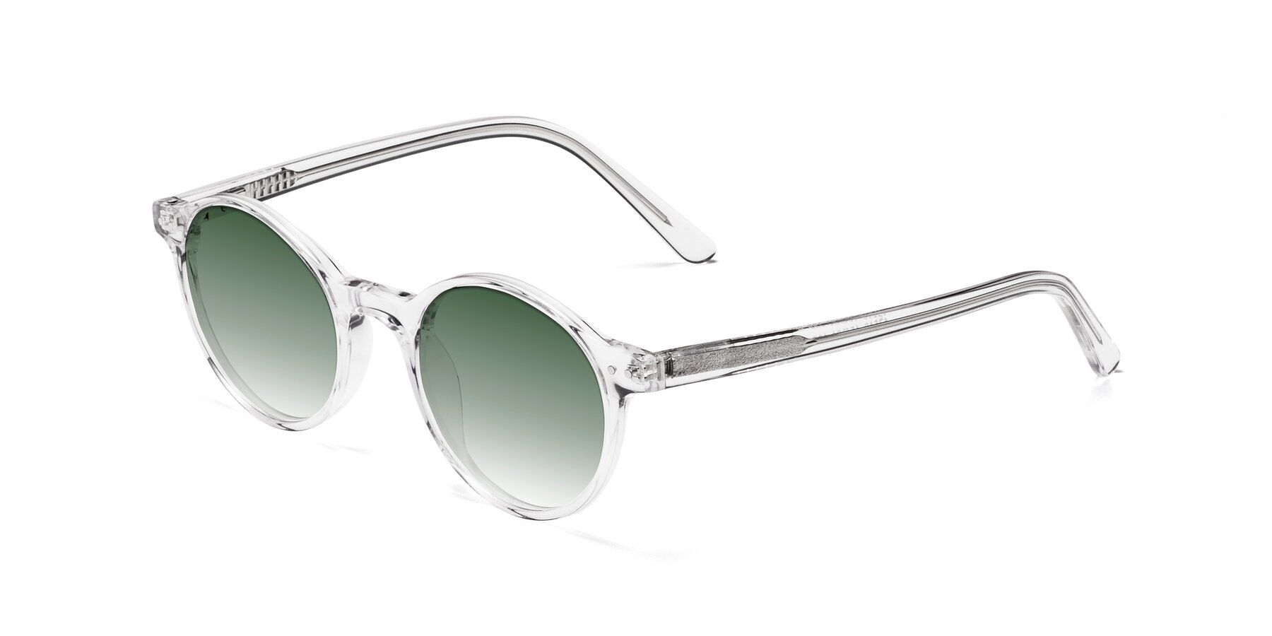 Angle of Jardi in Clear with Green Gradient Lenses