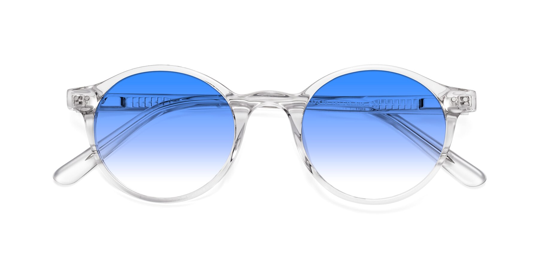 Folded Front of Jardi in Clear with Blue Gradient Lenses
