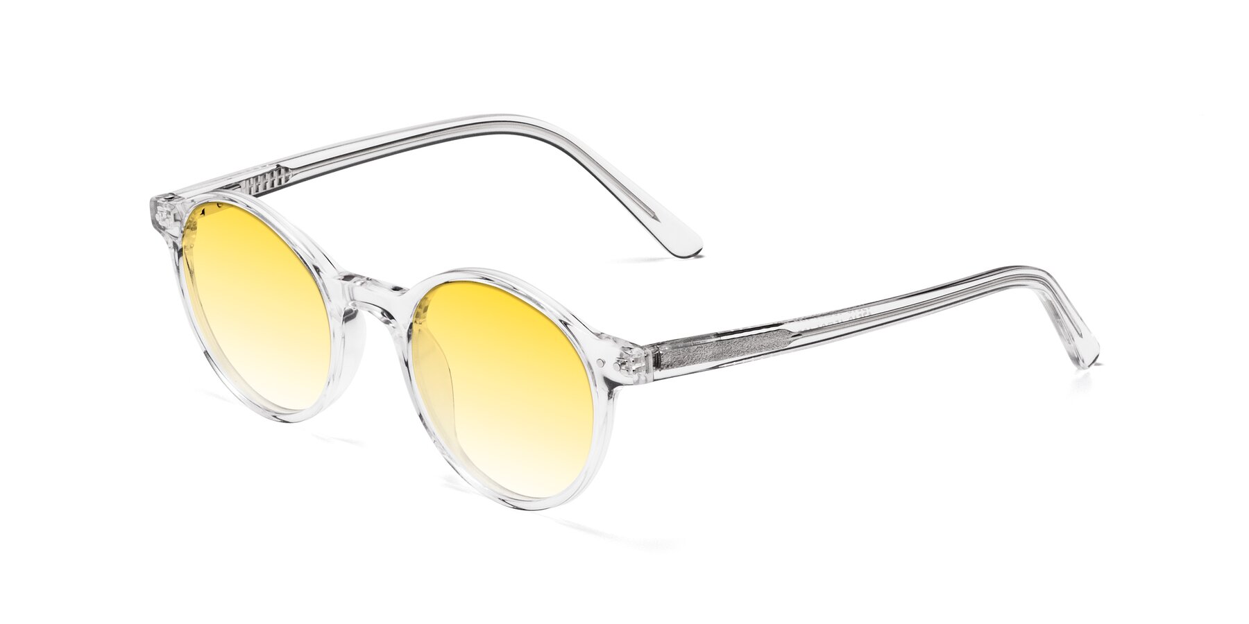 Angle of Jardi in Clear with Yellow Gradient Lenses