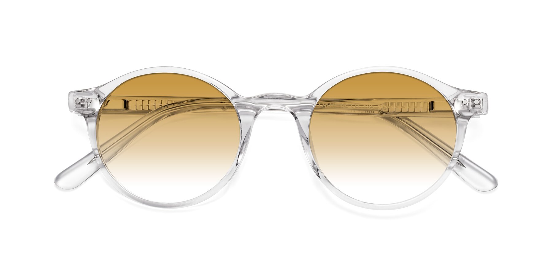 Folded Front of Jardi in Clear with Champagne Gradient Lenses