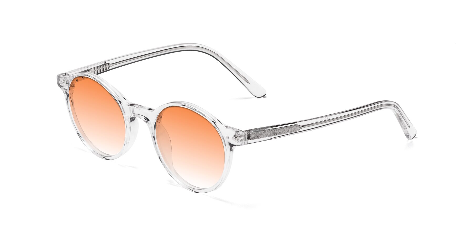 Angle of Jardi in Clear with Orange Gradient Lenses