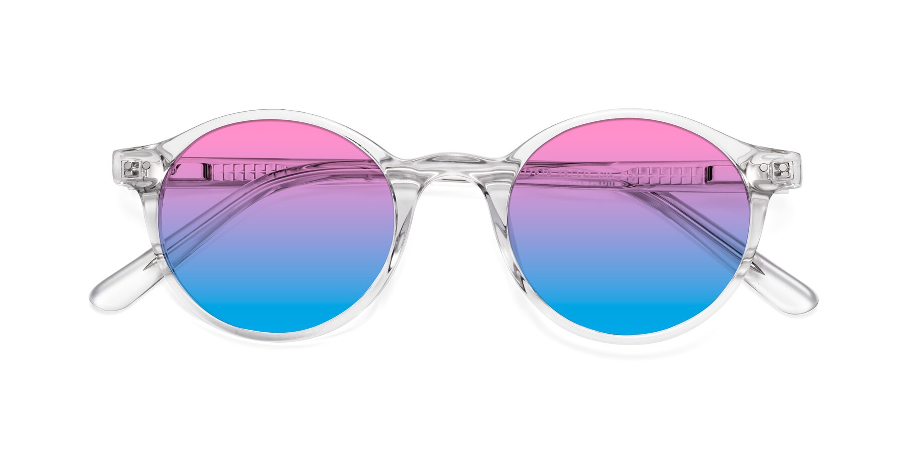 Folded Front of Jardi in Clear with Pink / Blue Gradient Lenses