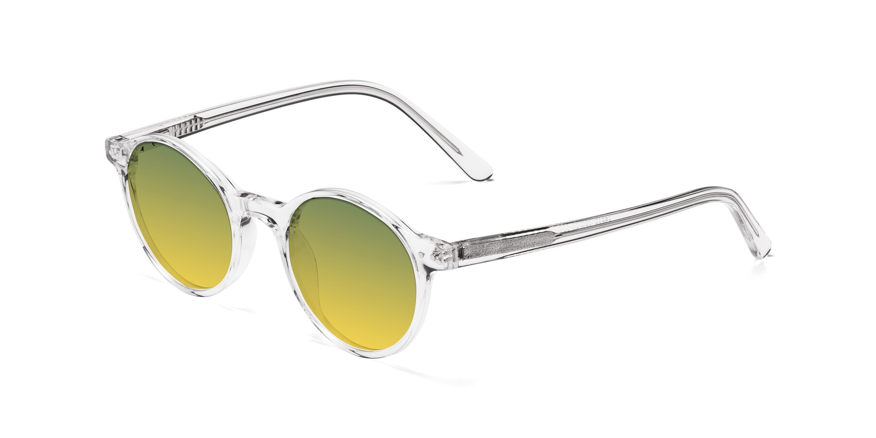 Angle of Jardi in Clear with Green / Yellow Gradient Lenses