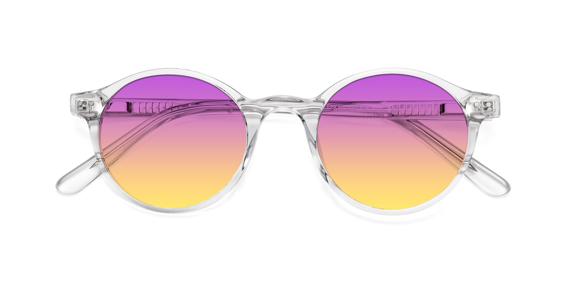 Folded Front of Jardi in Clear with Purple / Yellow Gradient Lenses