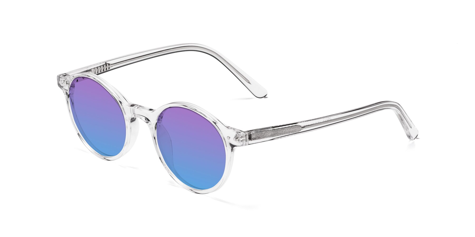 Angle of 17519 in Clear with Purple / Blue Gradient Lenses