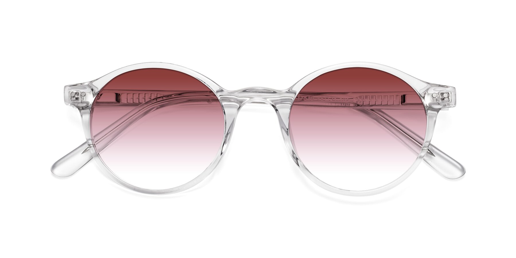 Folded Front of Jardi in Clear with Garnet Gradient Lenses