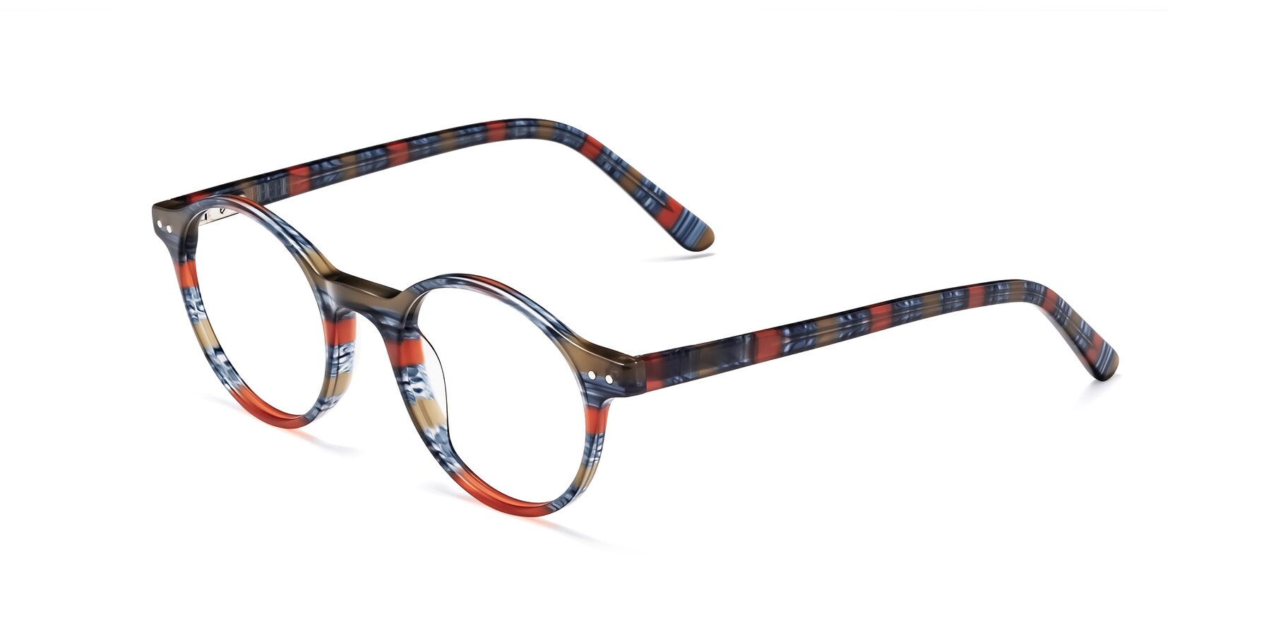 Angle of 17519 in Stripe Blue Red with Clear Blue Light Blocking Lenses