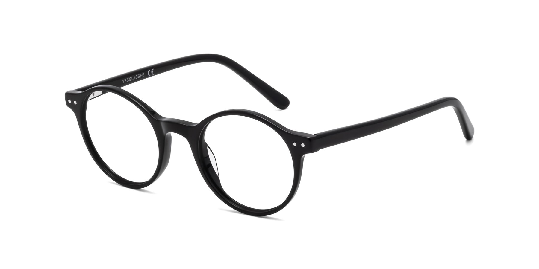 Angle of 17519 in Black with Clear Eyeglass Lenses