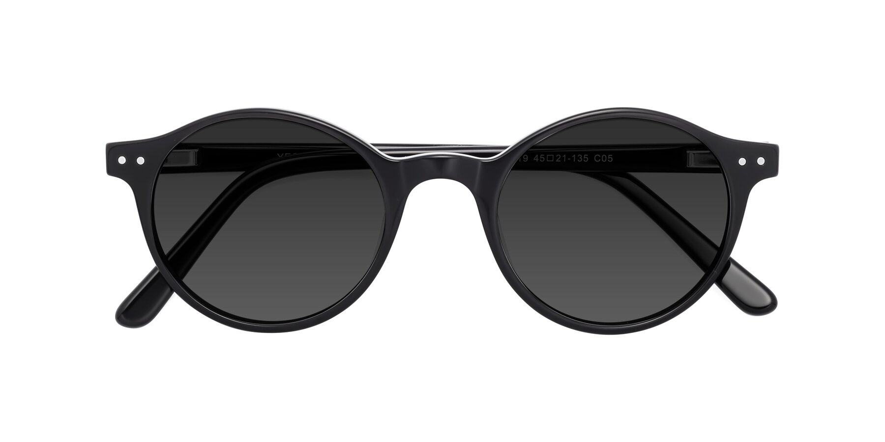 Folded Front of Jardi in Black with Gray Tinted Lenses