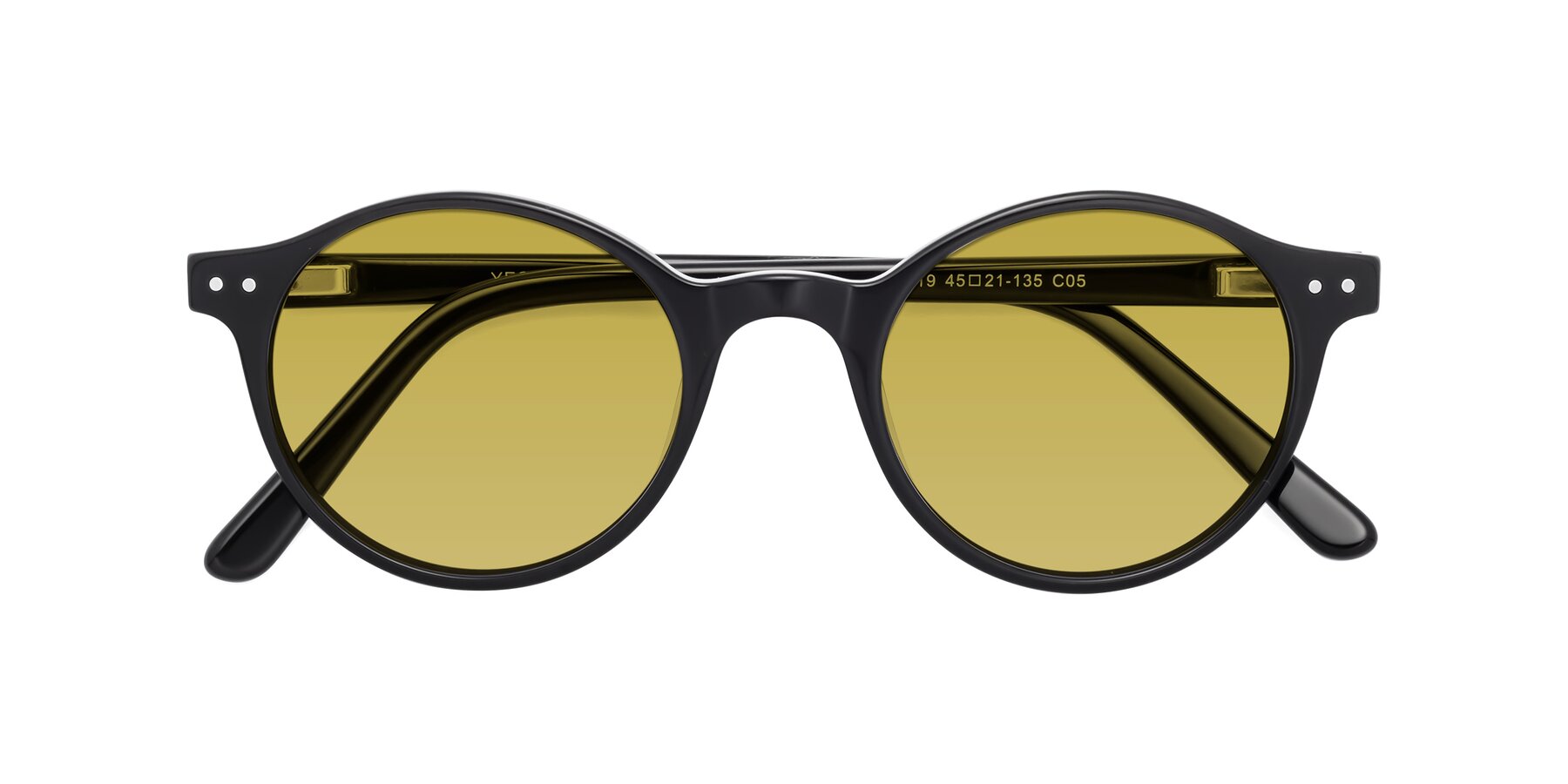 Folded Front of Jardi in Black with Champagne Tinted Lenses