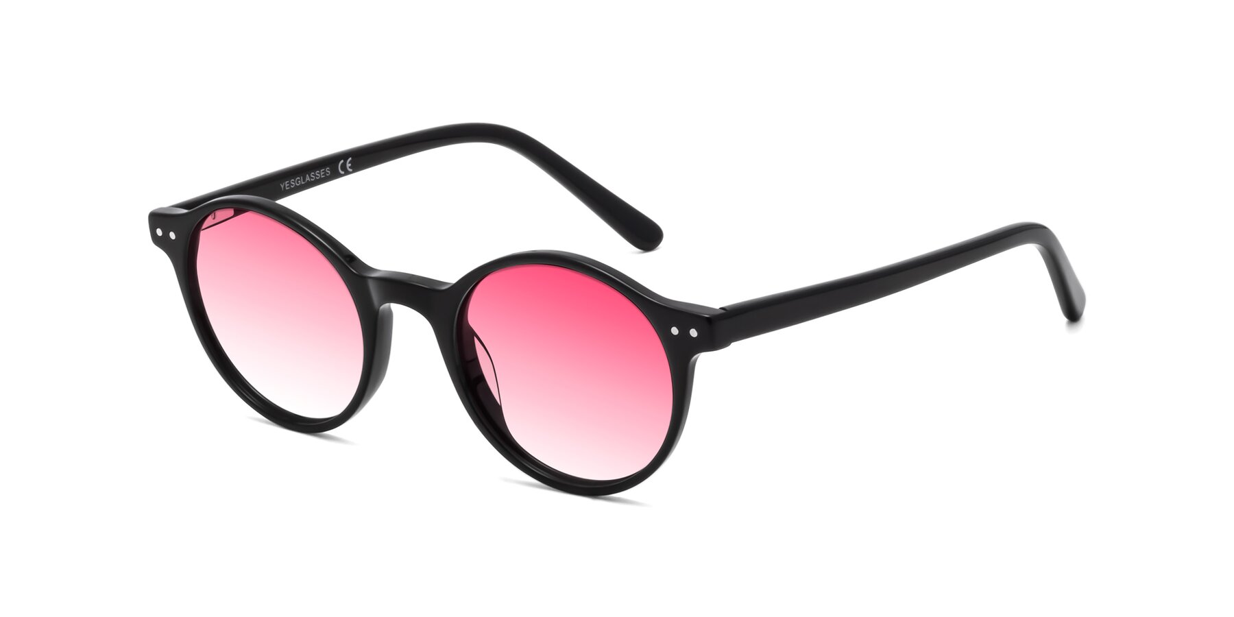 Angle of 17519 in Black with Pink Gradient Lenses