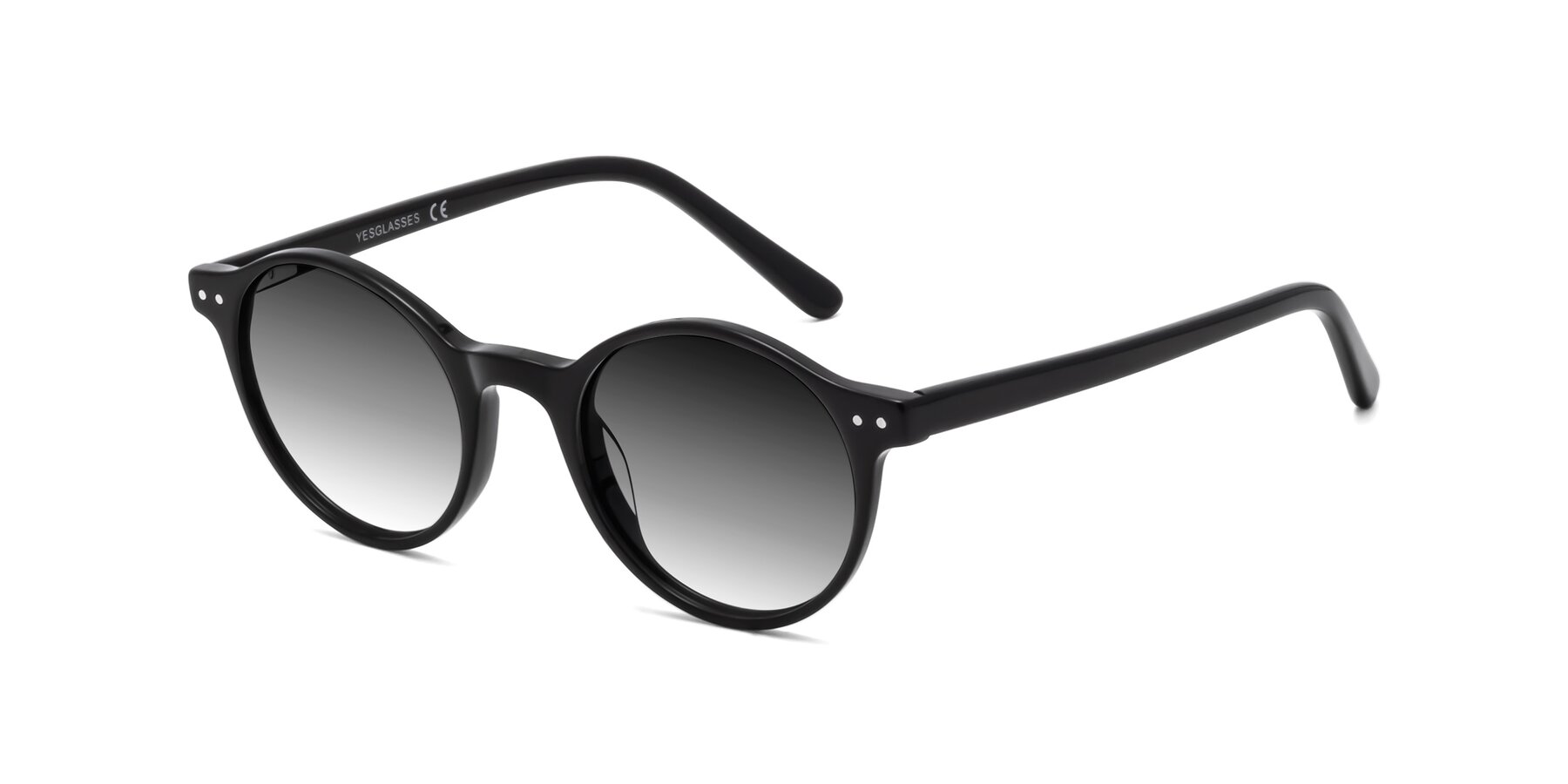 Angle of Jardi in Black with Gray Gradient Lenses