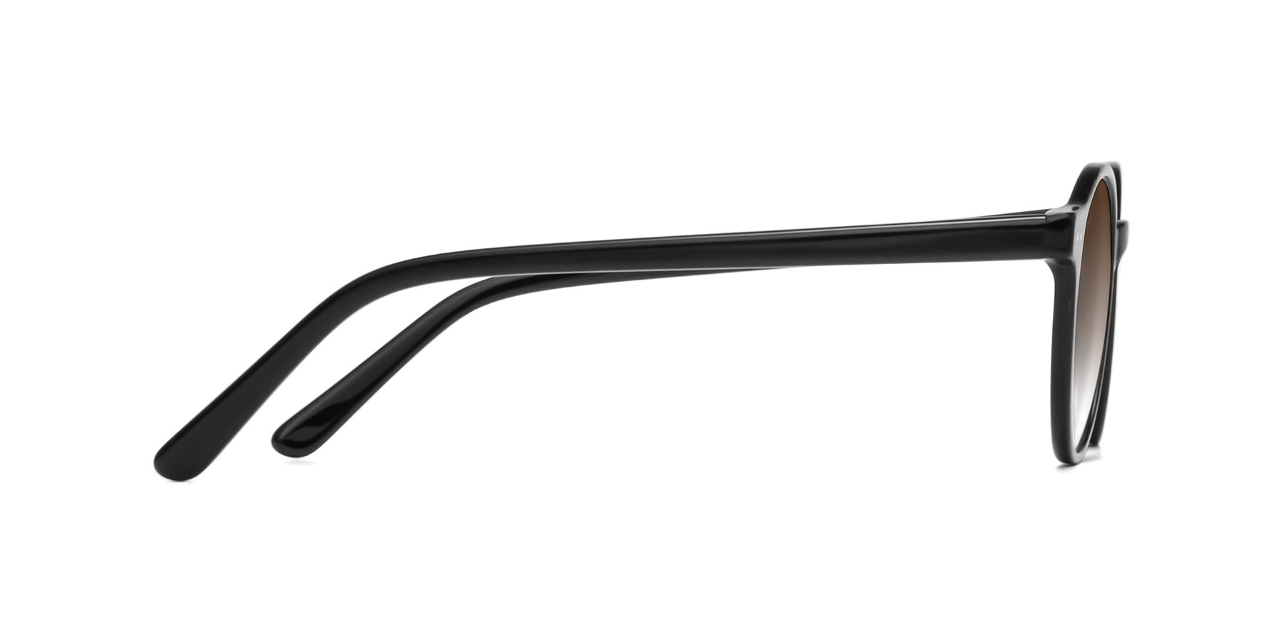 Side of 17519 in Black with Brown Gradient Lenses