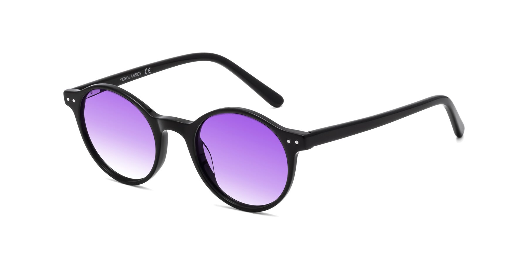 Angle of 17519 in Black with Purple Gradient Lenses