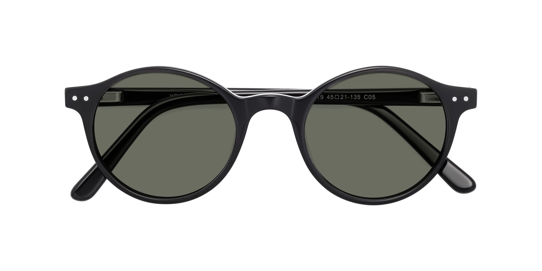 Folded Front of Jardi in Black with Gray Polarized Lenses