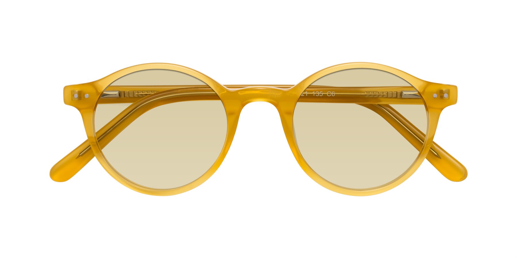 Folded Front of Jardi in Honey with Light Champagne Tinted Lenses