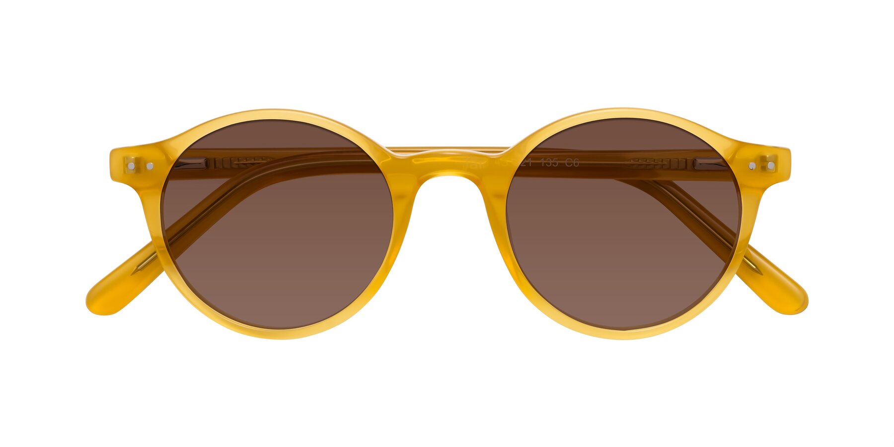 Folded Front of Jardi in Honey with Brown Tinted Lenses