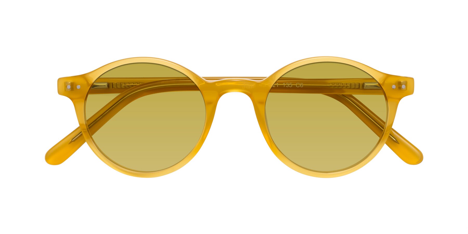 Folded Front of Jardi in Honey with Champagne Tinted Lenses