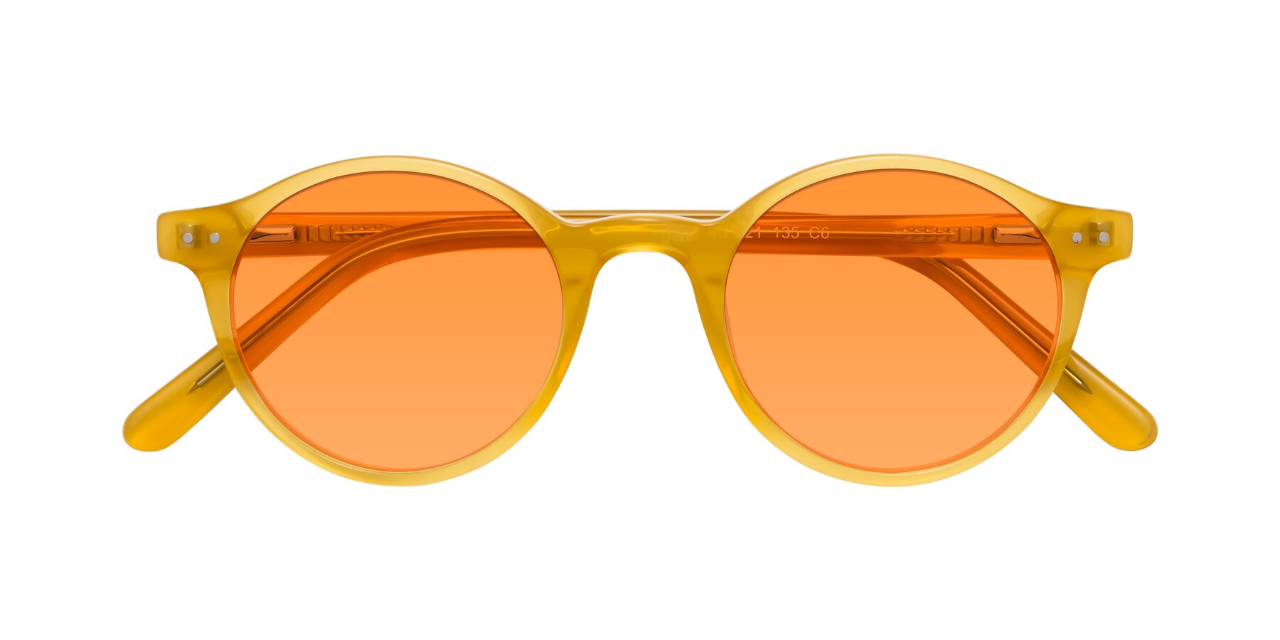 Folded Front of Jardi in Honey with Orange Tinted Lenses