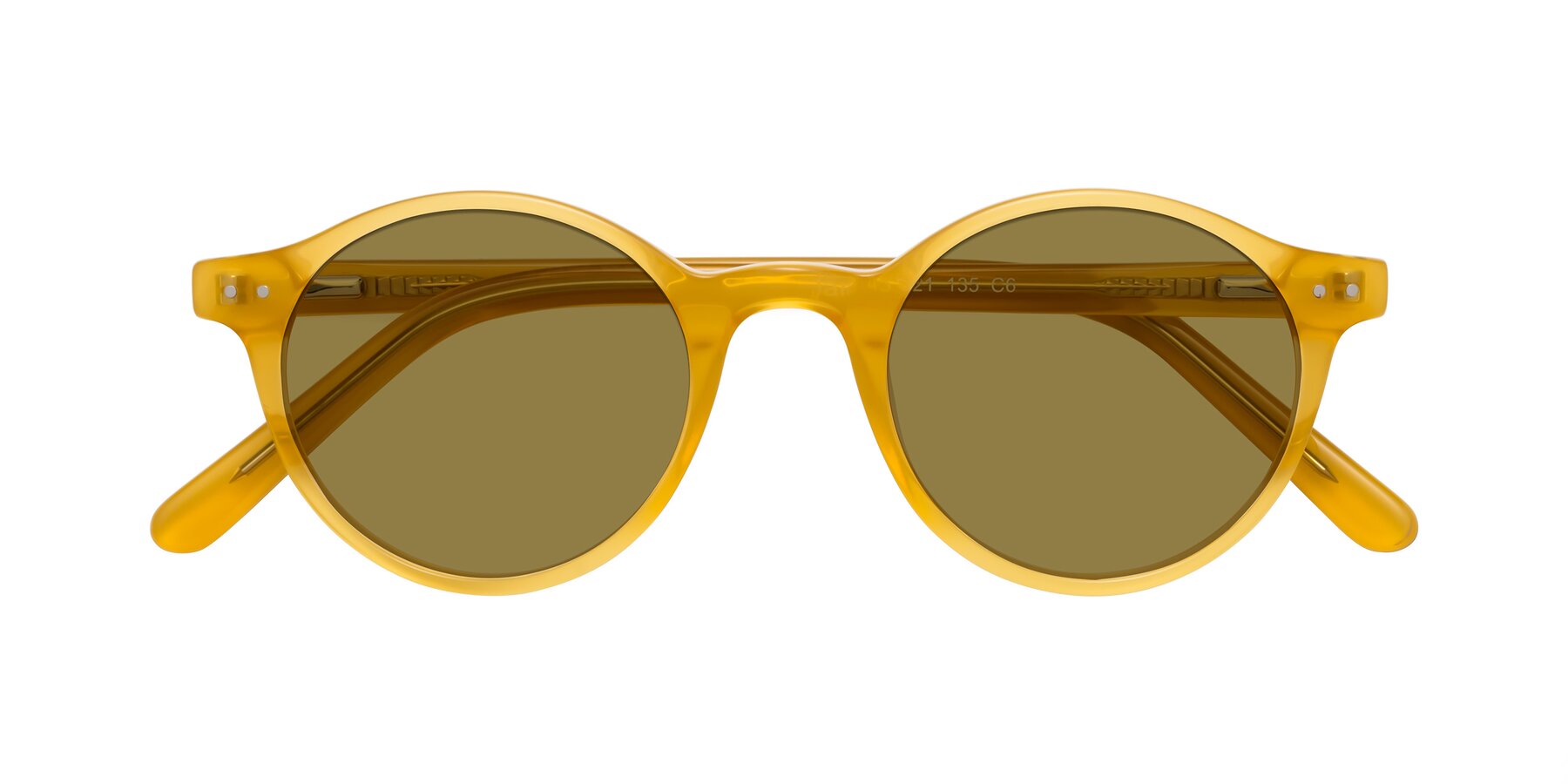 Folded Front of Jardi in Honey with Brown Polarized Lenses