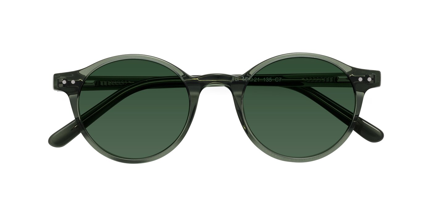 Jardi - Transparent Green Tinted Sunglasses