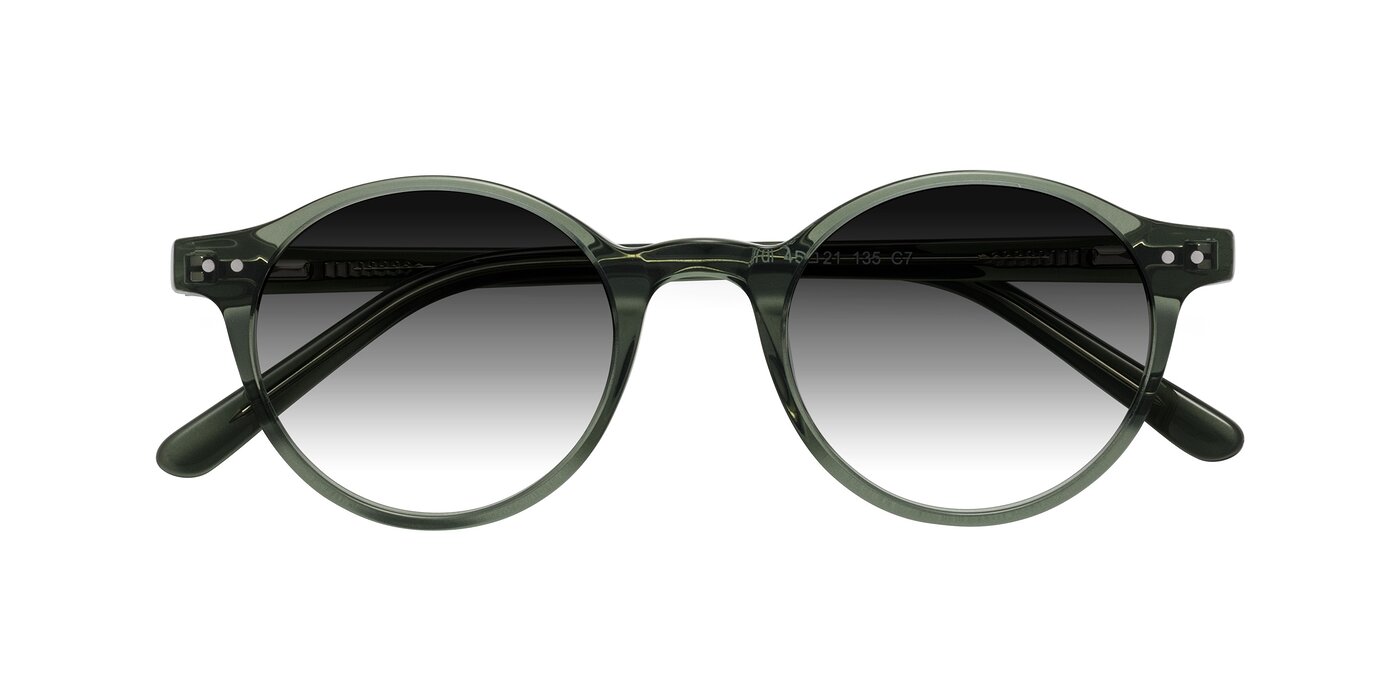 Jardi - Transparent Green Gradient Sunglasses