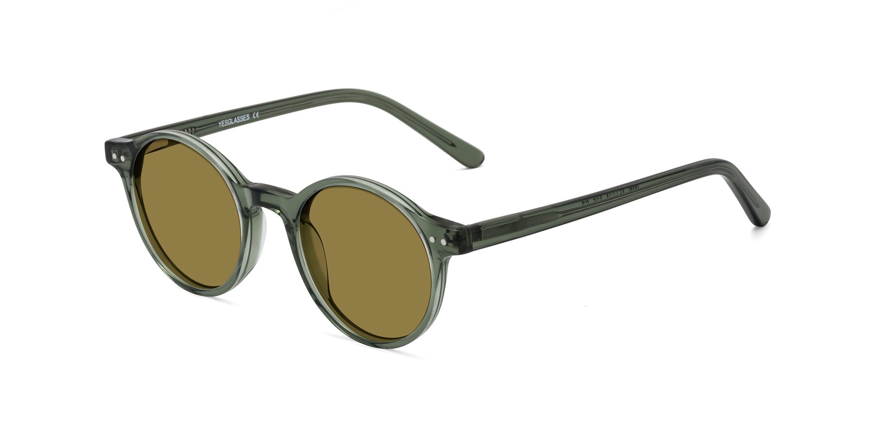 Angle of Jardi in Transparent Green with Brown Polarized Lenses