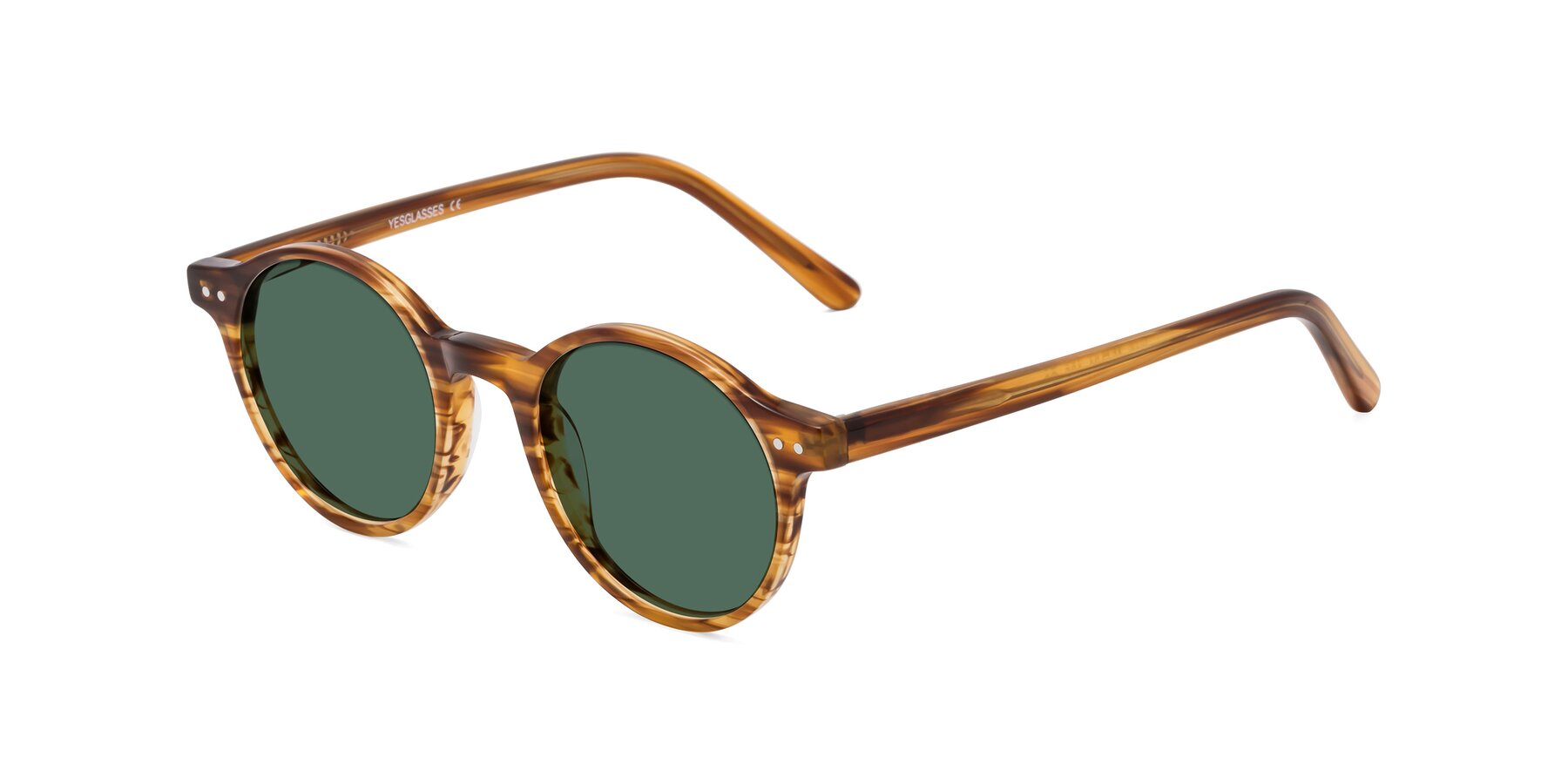 Angle of Jardi in Amber Striped with Green Polarized Lenses