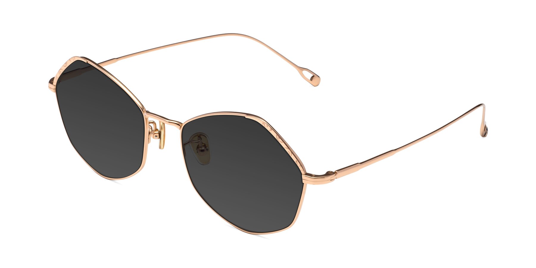 Angle of Phoenix in Rose Gold with Gray Tinted Lenses