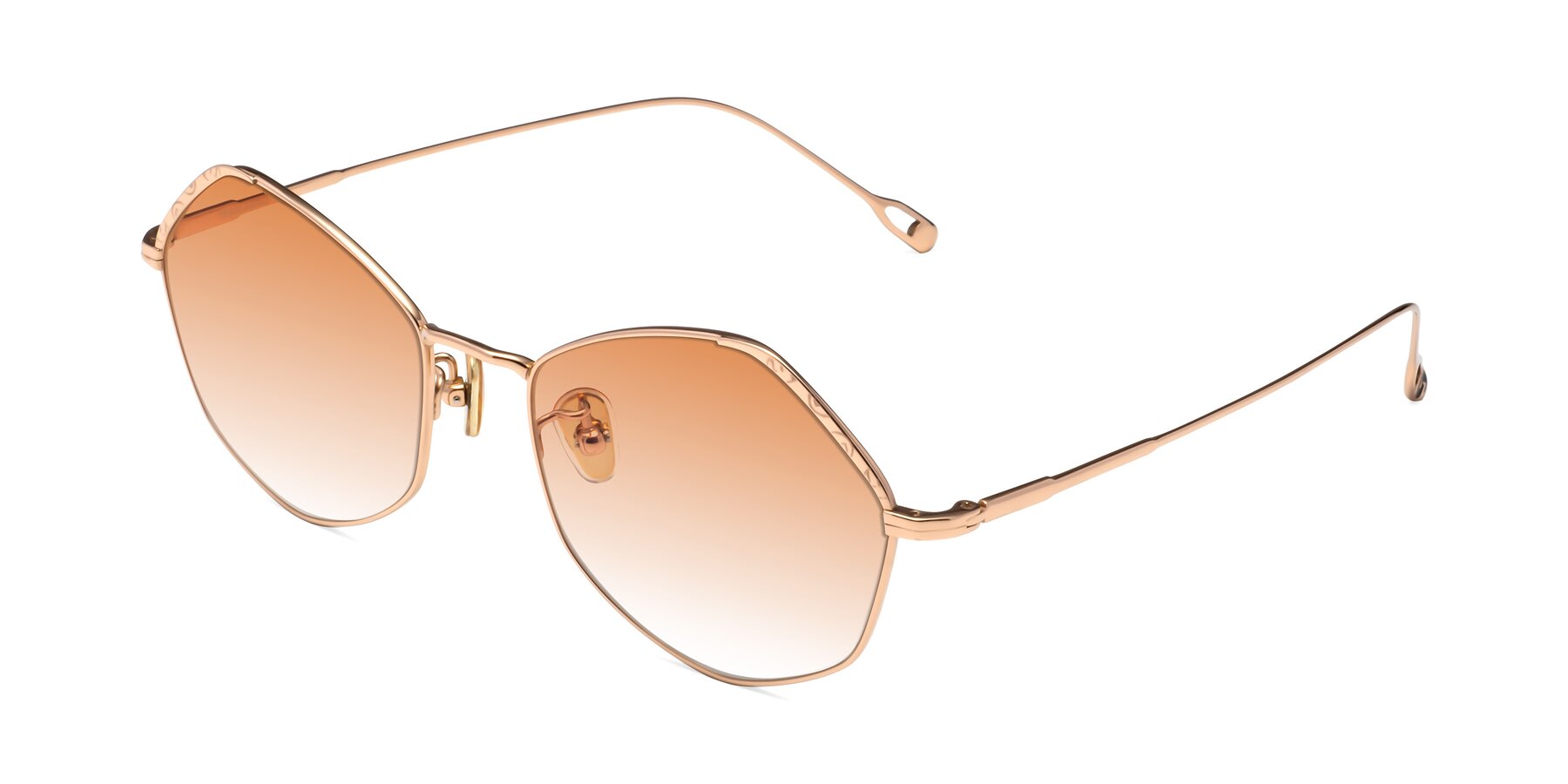 Angle of Phoenix in Rose Gold with Orange Gradient Lenses