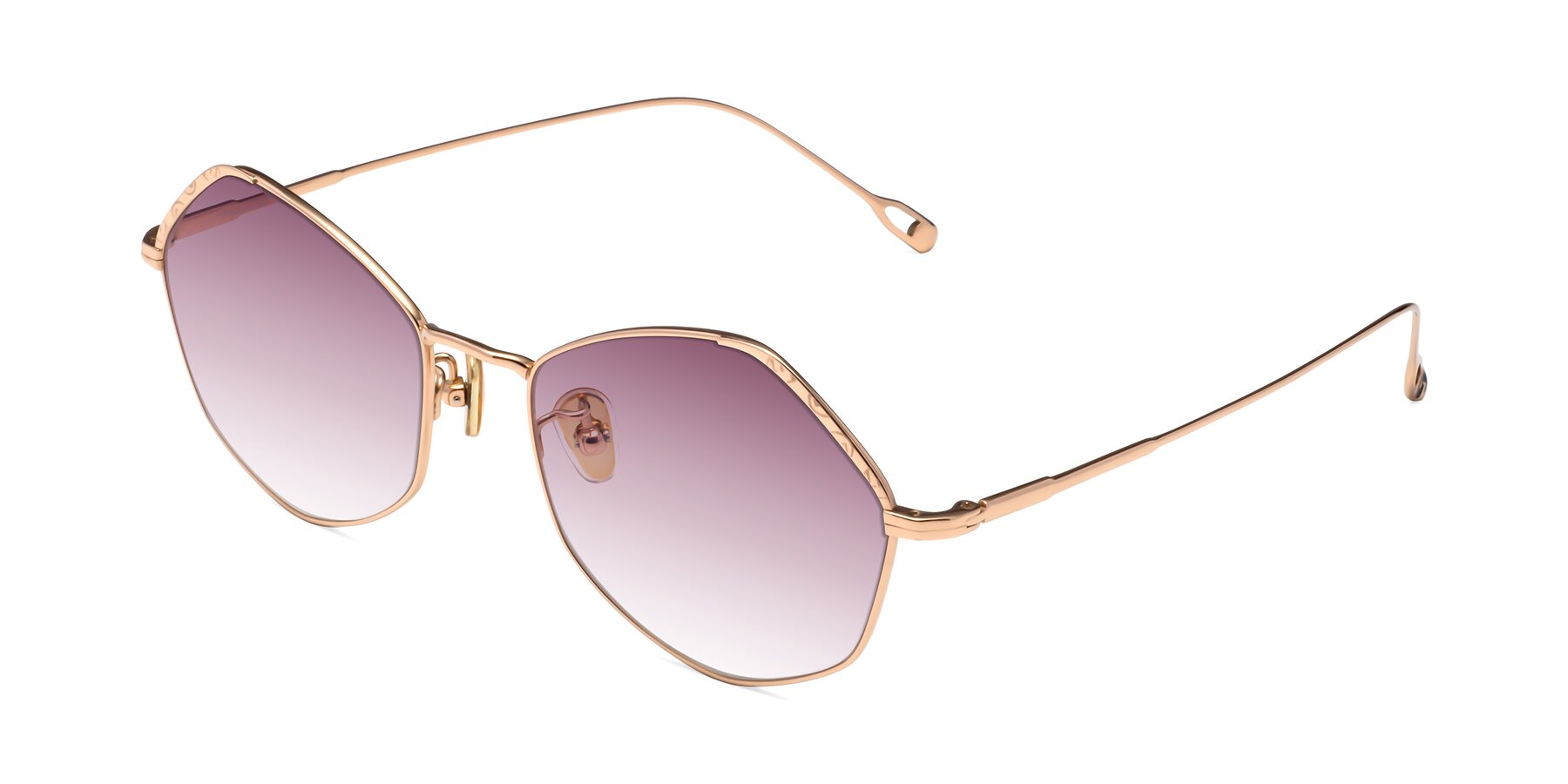 Angle of Phoenix in Rose Gold with Wine Gradient Lenses