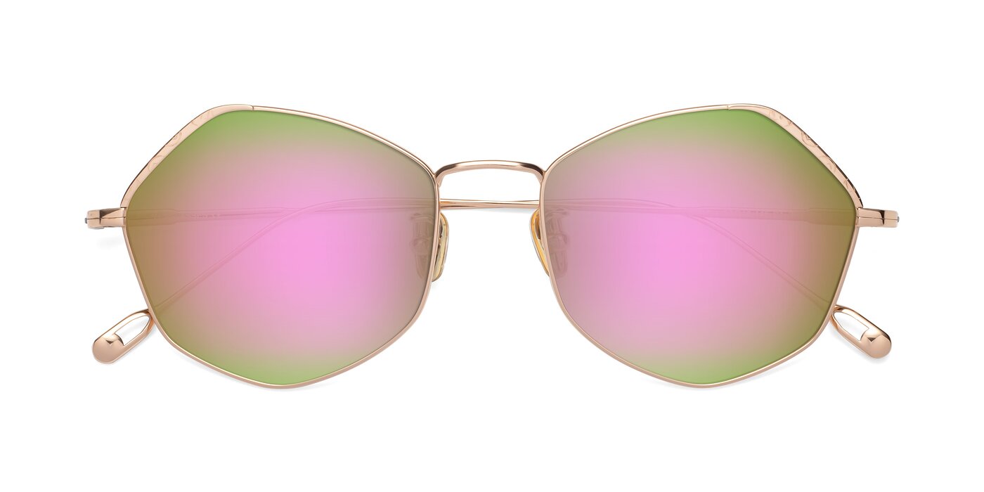 Phoenix - Rose Gold Flash Mirrored Sunglasses