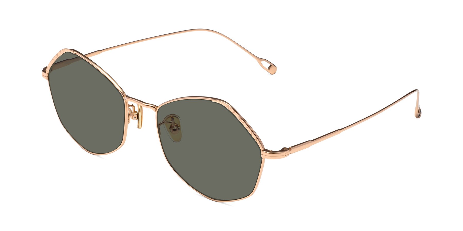 Angle of Phoenix in Rose Gold with Gray Polarized Lenses