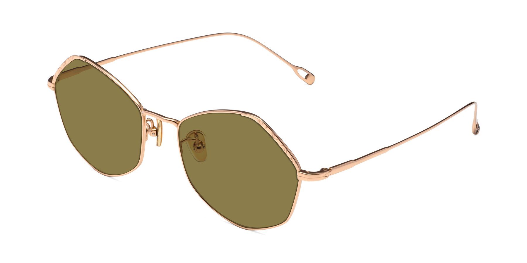 Angle of Phoenix in Rose Gold with Brown Polarized Lenses