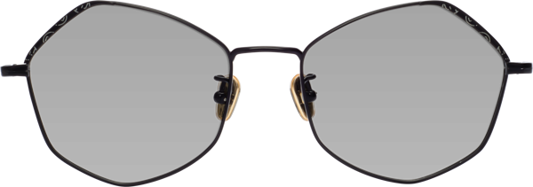 Black Retro-Vintage Titanium Geometric Tinted Sunglasses with Light ...