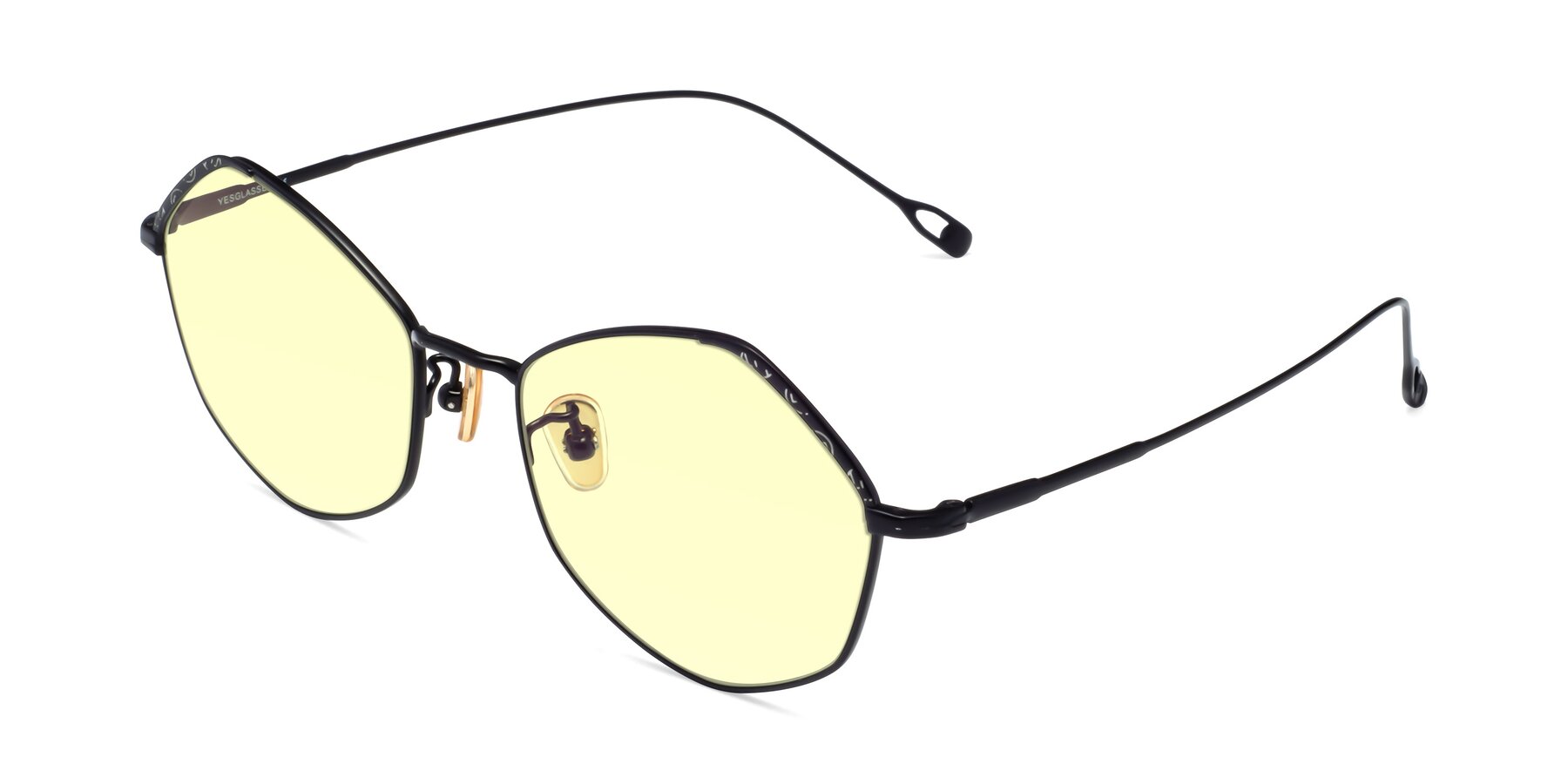 Angle of Phoenix in Black with Light Yellow Tinted Lenses
