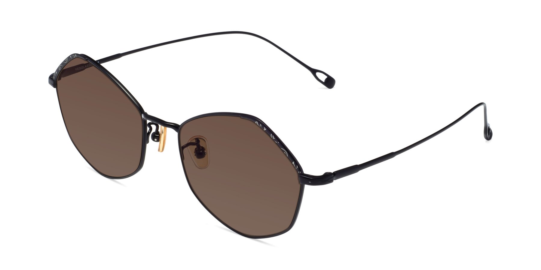 Angle of Phoenix in Black with Brown Tinted Lenses