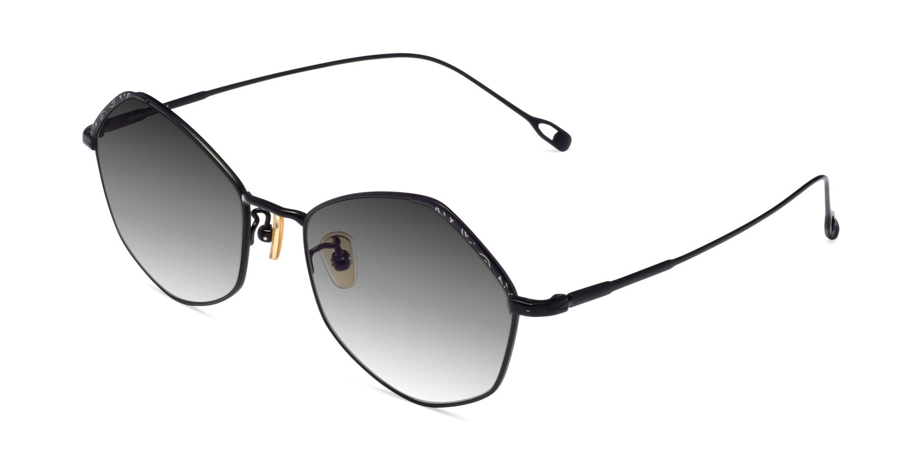Angle of Phoenix in Black with Gray Gradient Lenses