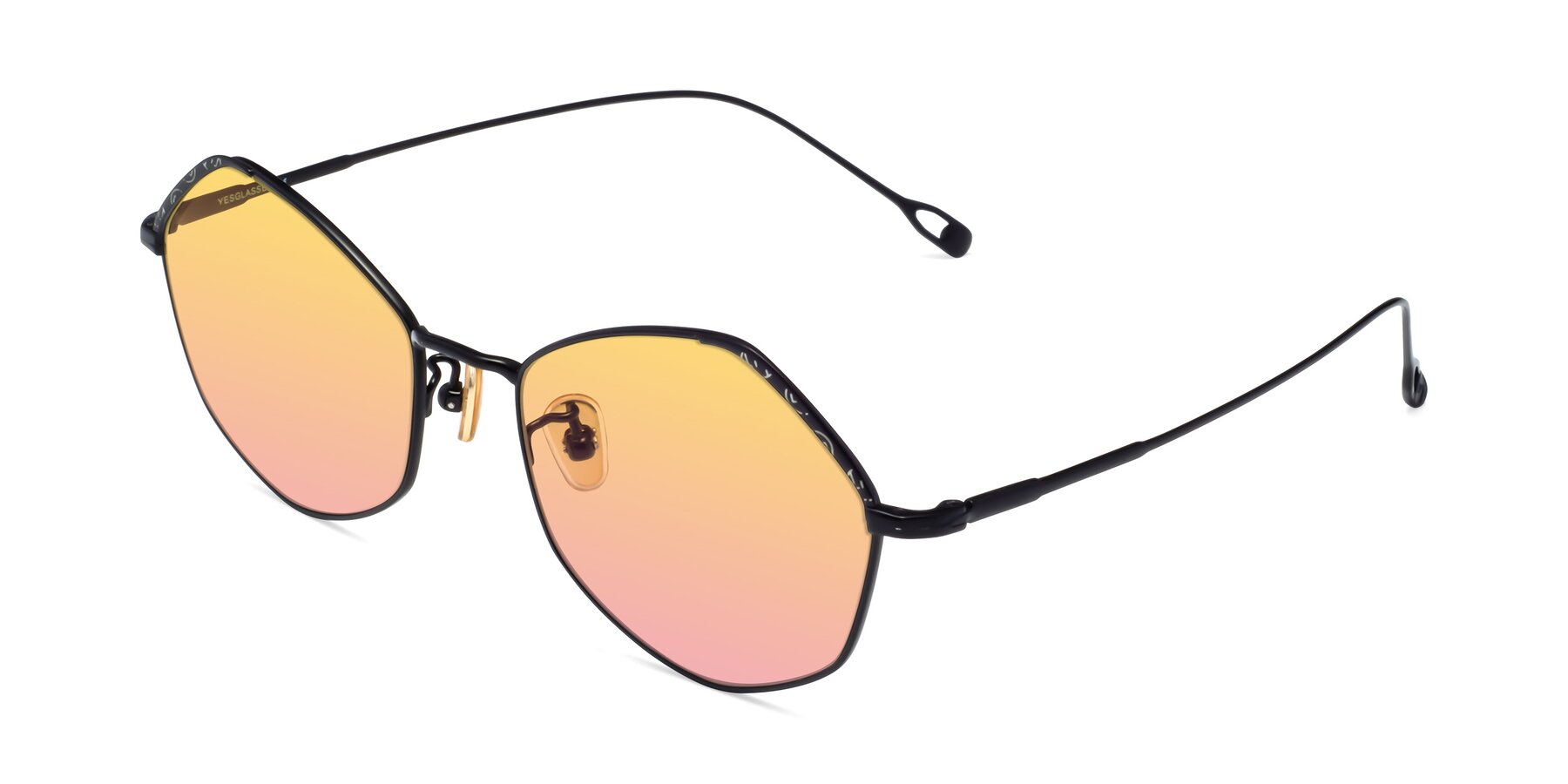 Angle of Phoenix in Black with Yellow / Pink Gradient Lenses