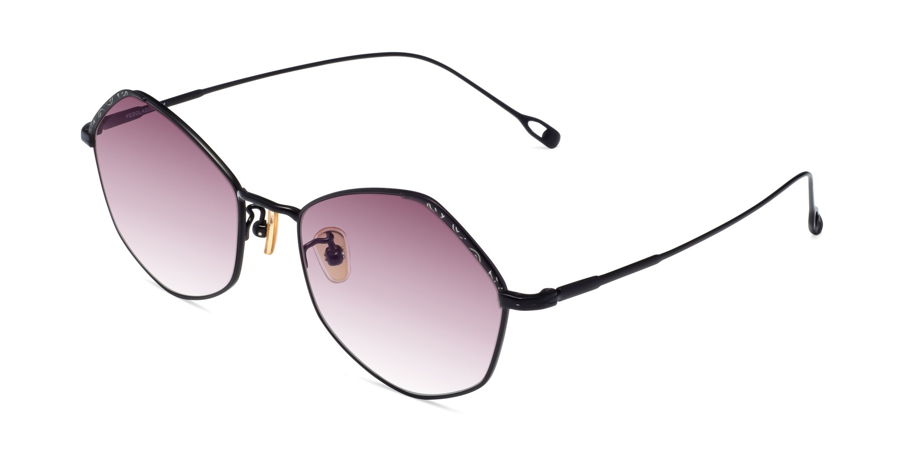 Angle of Phoenix in Black with Wine Gradient Lenses