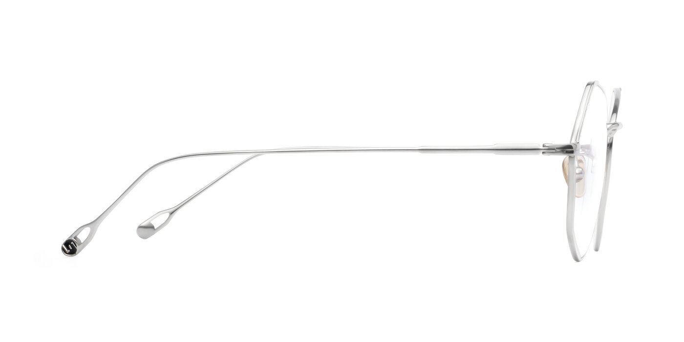 Silver RetroVintage Titanium Geometric Eyeglasses Phoenix