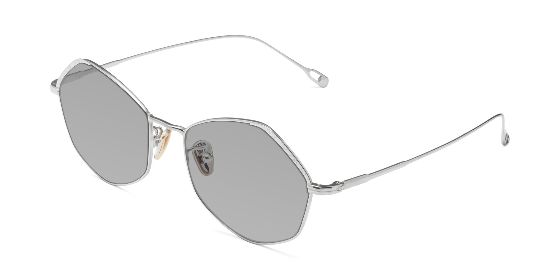 Angle of Phoenix in Silver with Light Gray Tinted Lenses