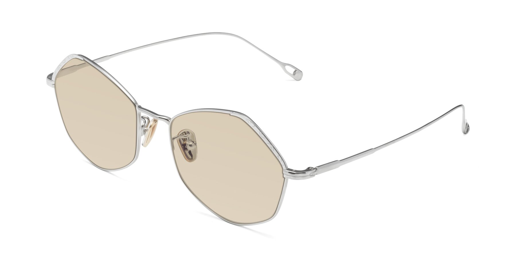 Angle of Phoenix in Silver with Light Brown Tinted Lenses