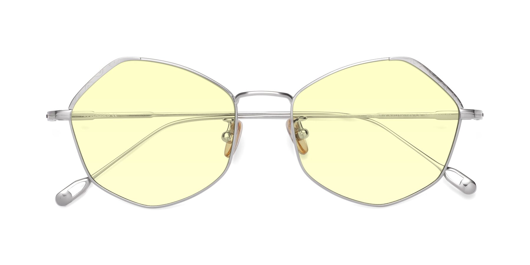 Folded Front of Phoenix in Silver with Light Yellow Tinted Lenses