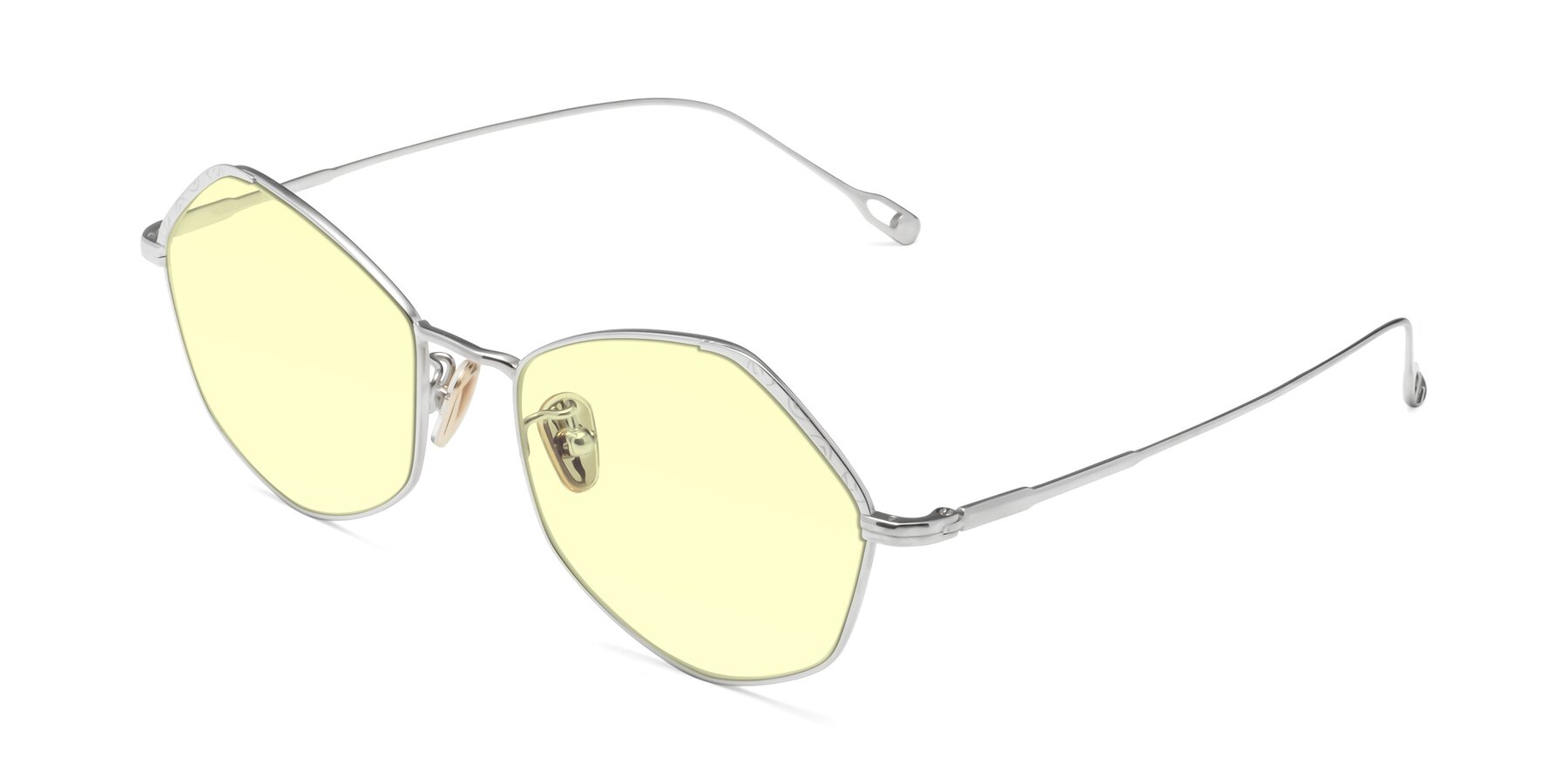 Angle of Phoenix in Silver with Light Yellow Tinted Lenses