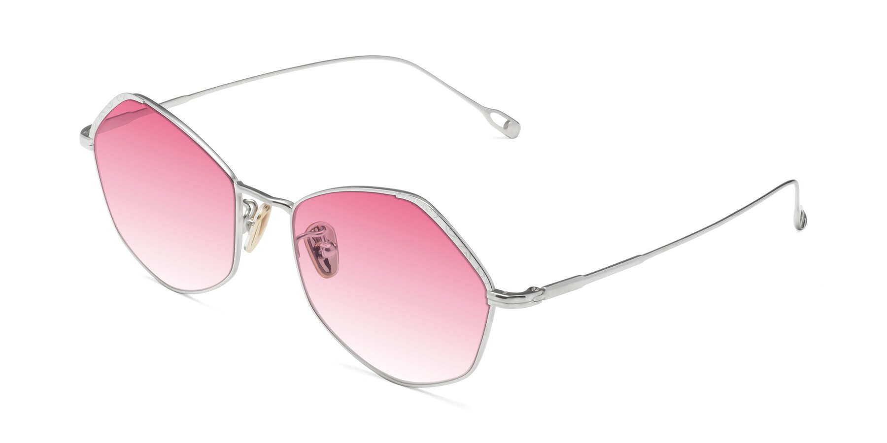 Angle of Phoenix in Silver with Pink Gradient Lenses