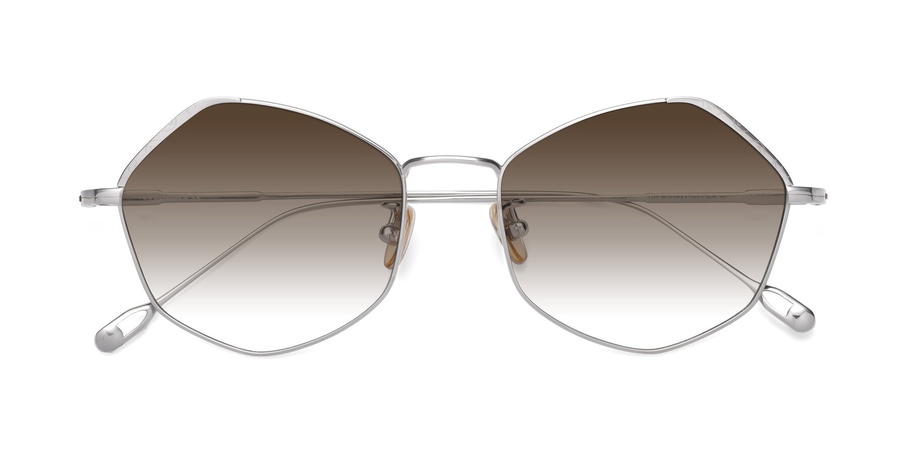 Folded Front of Phoenix in Silver with Brown Gradient Lenses