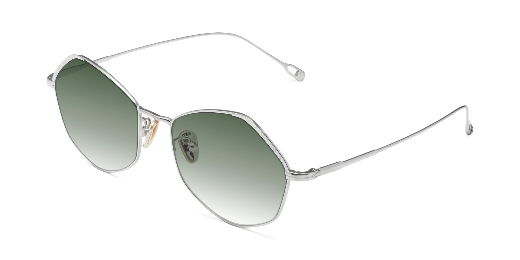 Angle of Phoenix in Silver with Green Gradient Lenses
