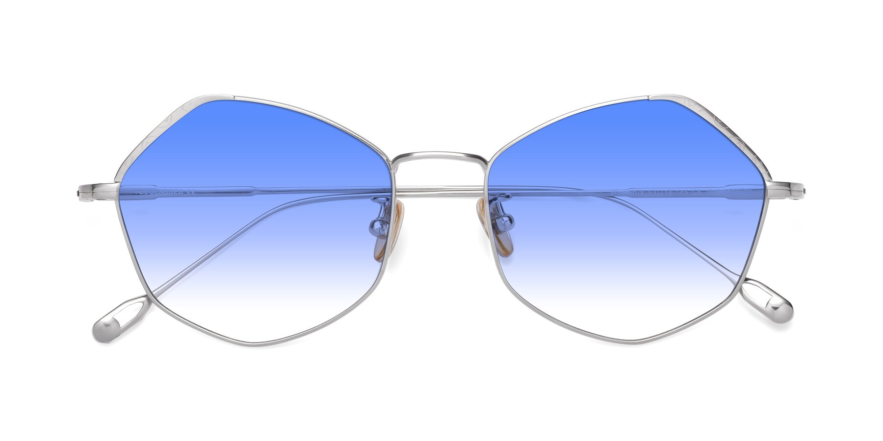 Folded Front of Phoenix in Silver with Blue Gradient Lenses